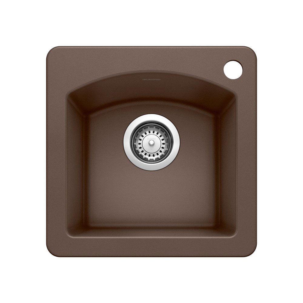 BLANCO Diamond SILGRANIT 15-Inch Dual Mount Bar Sink, Caf