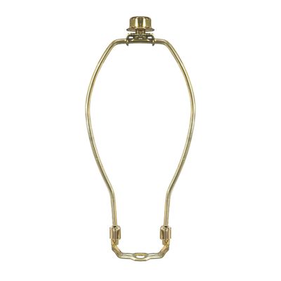 Royal Designs, Inc. HA-1001-11BR-1 Heavy Duty Harp for Lamp Shade Holder, 11 inch, Polished Brass Base