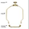 Royal Designs, Inc. HA-1001-11BR-1 Heavy Duty Harp for Lamp Shade Holder, 11 inch, Polished Brass Base view 3