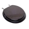 Comfort Seats C2B1R19BN Designer Solid Wood Toilet Seat with PVD Brushed Nickel Hinges, Round, Walnut view 1