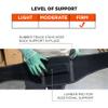 Ergodyne ProFlex 1500 Weight Lifters Style Back Support Belt, Small, Black view 3