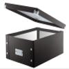 Snap-N-Store CD Storage Box - Pack of 1/2 - Durable Disc Holder with Lid to Store for Discs (1 Pack - Doublewide CD, Black) view 1