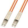 10 Meter Multimode Duplex Fiber Optic Cable (50/125) - LC to LC - Orange view 1