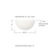 Capital Lighting 1681MW Crescent Modern Minimalistic Faux White Alabaster Glass Bowl Wall Sconce Pocket Sconce, 1-Light 100 Watt, 5" H x 11" W, Matte White view 2