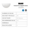 Capital Lighting 1681MW Crescent Modern Minimalistic Faux White Alabaster Glass Bowl Wall Sconce Pocket Sconce, 1-Light 100 Watt, 5" H x 11" W, Matte White view 3