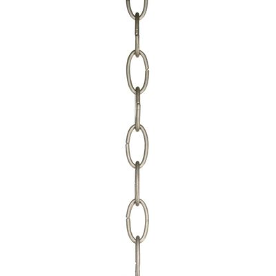 Progress Lighting Accessory Chain - 10' of 9 Gauge Chain, Indoor & Outdoor, P8757-134, Silver Ridge