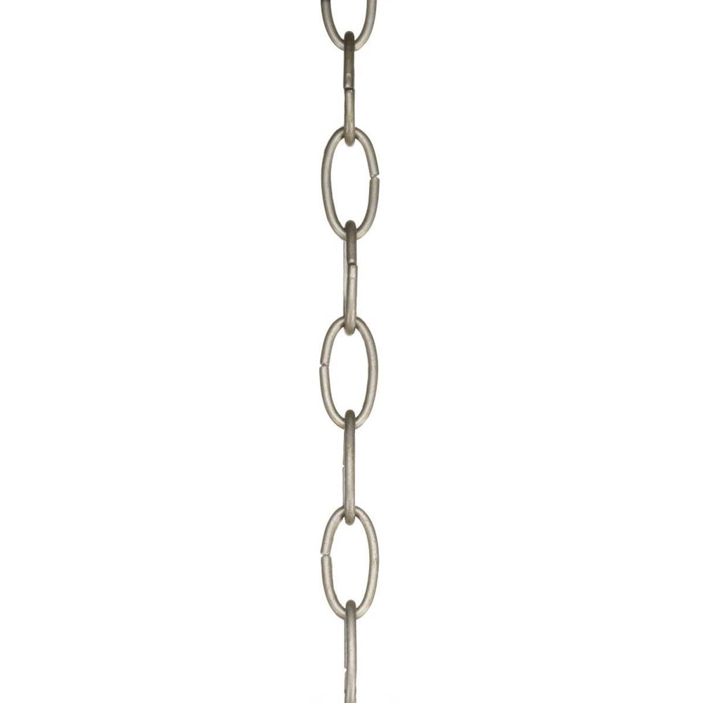 Progress Lighting Accessory Chain - 10' of 9 Gauge Chain, Indoor & Outdoor, P8757-134, Silver Ridge