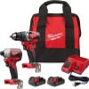Milwaukee 2697-22 M18 18-Volt Lithium-Ion Cordless Hammer Drill/Impact Driver XC Combo Kit (2-Tool) view 1