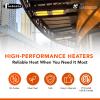 TPI E4310TRPW Series 4300 Low Profile Fan Forced Wall Heater with Wall Box, Standard Model, Single Pole Inbuilt Thermostat, 1000 W, 8.33 Amps, White view 3