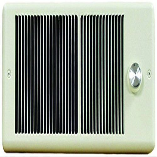 TPI HF4315TRP Series 4300 Low Profile Fan Forced Wall Heater with 1 Pole Thermostat, Standard, Ivory, 1500/1125 W