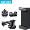 NEEWER Phone Holder/Hot Shoe Mount Adapter Kit Action Camera Mount Compatible with GoPro Hero 12 11 10 9 8 7 6 5 DJI OSMO Action 4 3 2 iPhone 15 Pro Max 14 13 Pro Samsung S23 for DSLRs Ring Light view 3