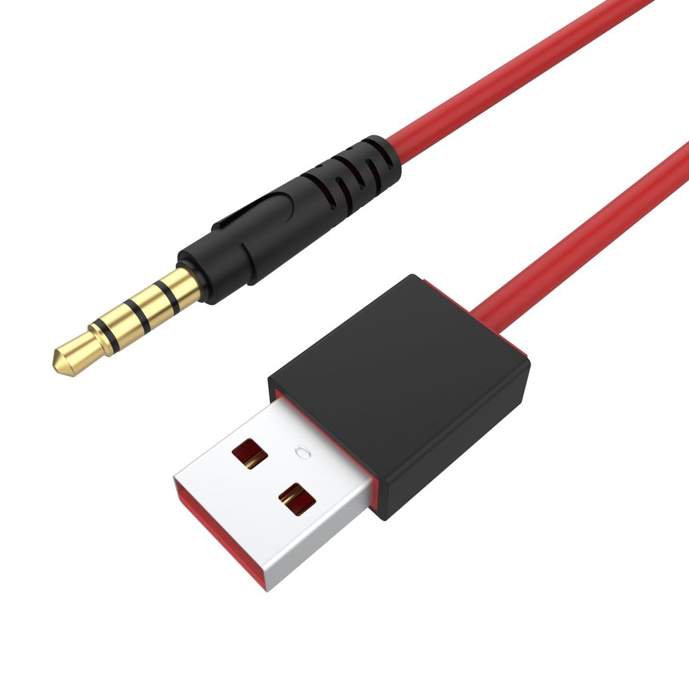 Alitutumao USB 3.5mm Jack Charging Cable Data Sync Cord Compatible with Beats by Dre Studio Solo Wireless Headphones,MP3 Player, iPod Shuffle, Voice Recorder, 3.3FT