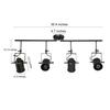 LALUZ Track Kit Semi Flush Mount Close to Ceiling Light Fixture, 4 Sources, Black view 4