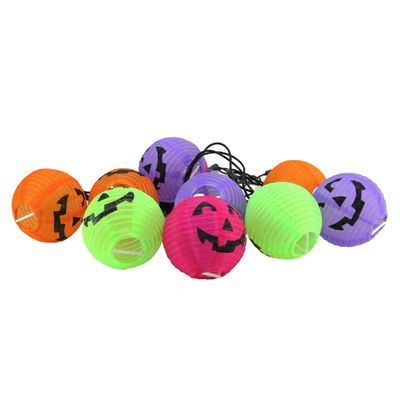 Darice 3114-110 Set of 10 Multi-Colored Jack-O-Lantern Pumpk