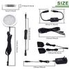 AIBOO LED Under Cabinet Puck Lights Kit with Touch Dimming Switch for Accent Display in Cabinet Lighting (8 Lights,Daylight White) view 3