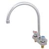BK Resources WorkForce Standard Duty 4 inch On Center Deck Mount Gooseneck Faucet with 8 Inch Spout view 1
