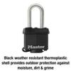 Master Lock 311SSKADLFHC Covered Stainless Steel Padlock Covered Stainless Steel Pin Tumbler Padlock, 1-9/16 inch Wide Body, 9/32 inch Shackle Diameter, 1-1/2 inch Shackle Clearance view 2
