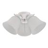 Three-Light LED Cluster Ceiling Fan Light Kit, White Finish with Frosted Ribbed Glass view 1