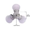 Three-Light LED Cluster Ceiling Fan Light Kit, White Finish with Frosted Ribbed Glass view 2