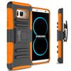 CoverON Kickstand Belt Clip Explorer Series for Samsung Galaxy S8 Plus Holster Case, Orange on Black view 1
