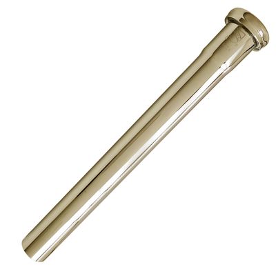 Westbrass D421-01 1-1/4" x 12" Slip Joint Extension Tube, Polished Brass