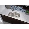 Elkay Lustertone ELUH322110L 30/70 Offset Double Bowl Undermount Stainless Steel Kitchen Sink view 2