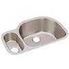 Elkay Lustertone ELUH322110L 30/70 Offset Double Bowl Undermount Stainless Steel Kitchen Sink view 3