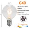 GOOTHY G40 Replacement Bulbs, 120V 5W Incandescent Light Bulbs, E12 Candelabra Base, 1.5 Inch Clear Globe Replacement Light Bulbs for Indoor Outdoor String Lights, Warm White -25 Pack view 2