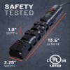 ECHOGEAR VoltSpin Surge Protector Power Strip with Rotating Outlets, Flat Plug, Long Cord, & Mounting Holes - Power Strip with Heavy Duty Surge Suppression Plus Built-in Cable Management view 4