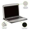 Moshi Codex Laptop Case for MacBook 12", Lightweight Vegan Leather, Weather-Resistant Coating, Viscotex Memory Foam, Protective Carrying Bag Stylish Sleeve, Onyx Black view 2
