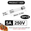 YIOVVOM F5AL250v Fuse, 50 Pcs 5 A fuses 5x20mm Fast-Blow Glass Fuses Replacement for Traeger, Pit Boss, Grills & Grilla Wood Pellet Grills and Smoker (5 Amp) view 2