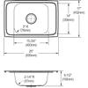 Elkay CDKAD2517652 Celebrity Utility Sink Stainless Steel Top Mount 2 Holes view 3