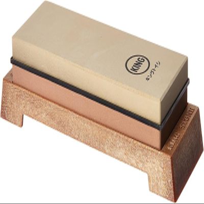 KING KW65 1000/6000 Grit Combination Whetstone with Plastic Base