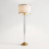 Cadence 62" Tall Satin Brass and Crystal Column Floor Lamp view 1