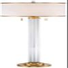 Cadence 62" Tall Satin Brass and Crystal Column Floor Lamp view 2
