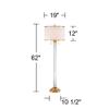 Cadence 62" Tall Satin Brass and Crystal Column Floor Lamp view 4