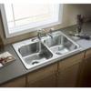 STERLING, a KOHLER Company 14708-4-NA Middleton 33-inch by 22-inch Top-mount Double Equal Bowl Kitchen Sink, Stainless Steel view 2