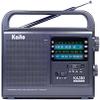 Kaito KA390 Portable AM/FM Shortwave NOAA Weather Radio with LED Flashlight, Color Black view 1