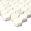 White Marble 1" Hexagon HONED Mosaic Tile Meshed on 12x12 sheet view 2