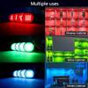 BASON LIGHTING RGB Under Cabinet Lighting, Wireless Remote Control, 16-Color Plug in Puck Lights, Dimmable LED Cabinet Light Kit for Kitchen, Bookshelf, Counter, 4 Pack view 3