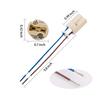 ODETOJOY G9 Base Bulb Socket Ceramic Lamp Holder Halogen Beads with Wire Stand LED Aging Test Lamp Bracket (1pc) view 2
