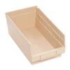 Quantum Storage Systems QSB102IV 30-Pack 4" Hanging Plastic Shelf Bin Storage Containers, 11-5/8" x 6-5/8" x 4" , Ivory view 1