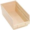 Quantum Storage Systems QSB102IV 30-Pack 4" Hanging Plastic Shelf Bin Storage Containers, 11-5/8" x 6-5/8" x 4" , Ivory view 2