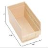 Quantum Storage Systems QSB102IV 30-Pack 4" Hanging Plastic Shelf Bin Storage Containers, 11-5/8" x 6-5/8" x 4" , Ivory view 3