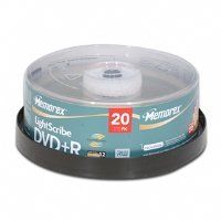 Memorex 04708 16x Lightscribe(tm) Dvd+rs (20 Pk)
