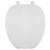 Centoco 220-001 Round Plastic Toilet Seat, Open Front with Cover, Heavy Duty Hinge, Regular Duty Residential or Light Weight Commercial Use, White view 4