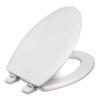 Centoco Elongated Toilet Seat, Heavy-Duty Wood Core with Plastic Scratch-Resistant Finish, Residential, Made in the USA, 900-301, Crane White (Cotton/Bright) view 1