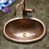 Houzer HW-ELI1ES Hammerwerks 6-Inch Deep Self Rimming Lavatory Sink with Overflow, Antique Copper view 2
