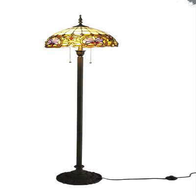 FixtureDisplays Tiffany Style Elegant Floor Lamp 16-Inch Shade 15718