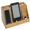 Lipper International 812 Bamboo Wood Charging Station for Cell Phones, iPads, Tablets view 1